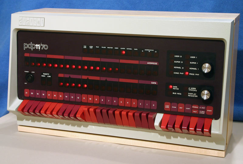 image of PDP-11 console